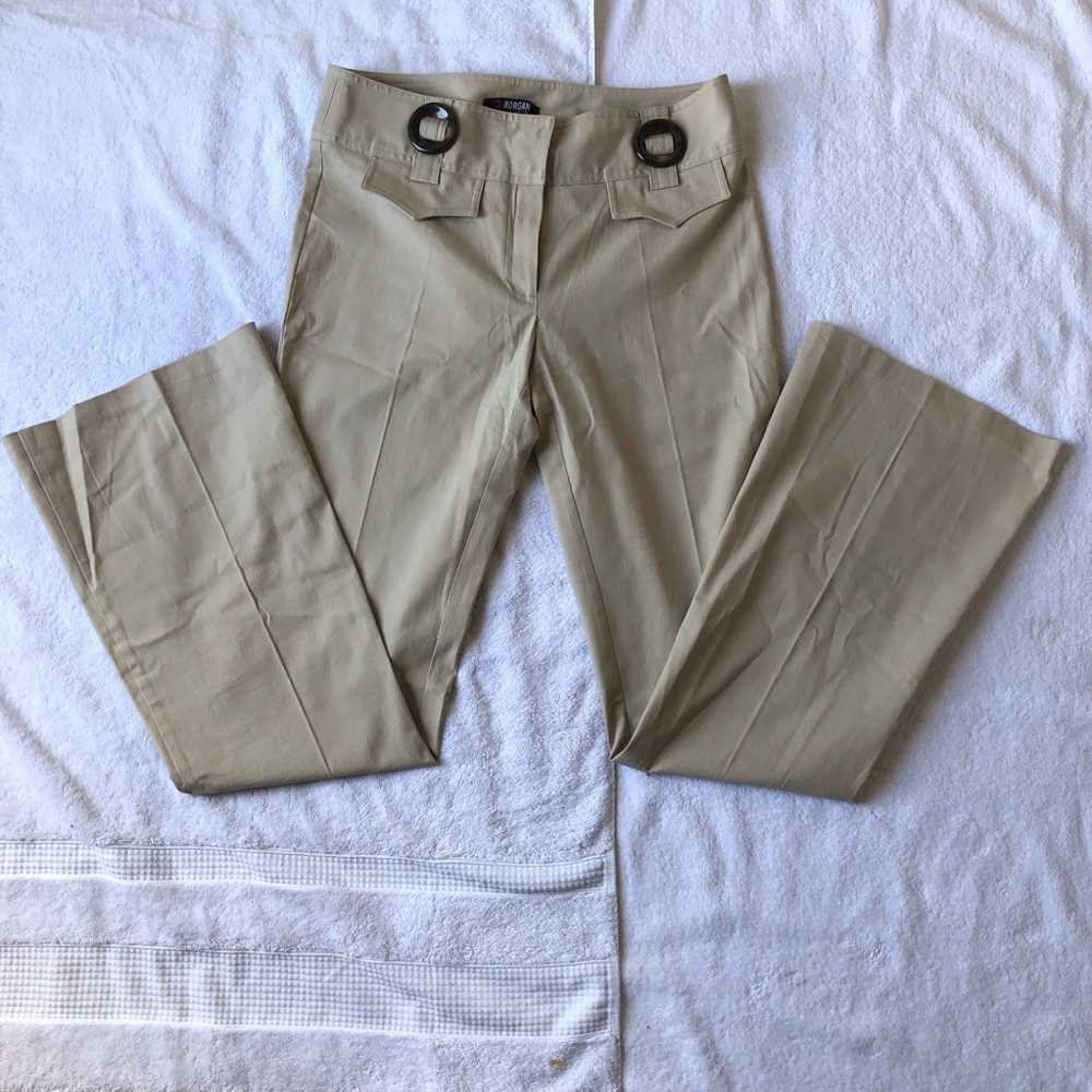 Morgan de Toi Wide Leg Khaki Pants
